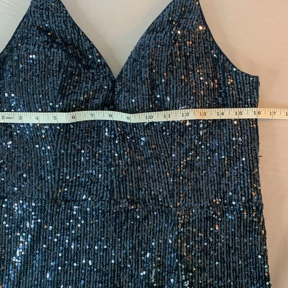Elegant Navy Sequin Dress - Picture 7 of 10
